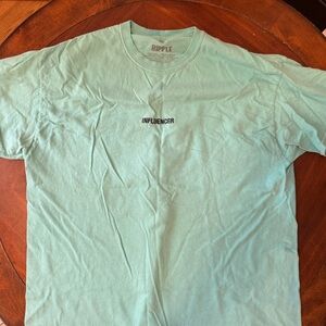 Turquoise Ripple “Influencer” Graphic Tee Size XL